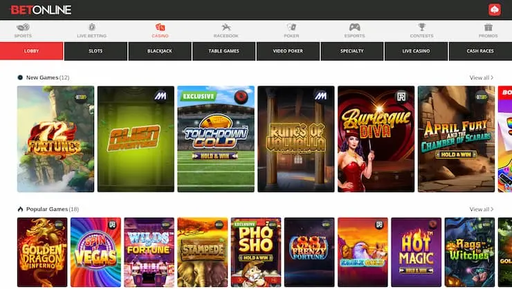 casino online game slots betting